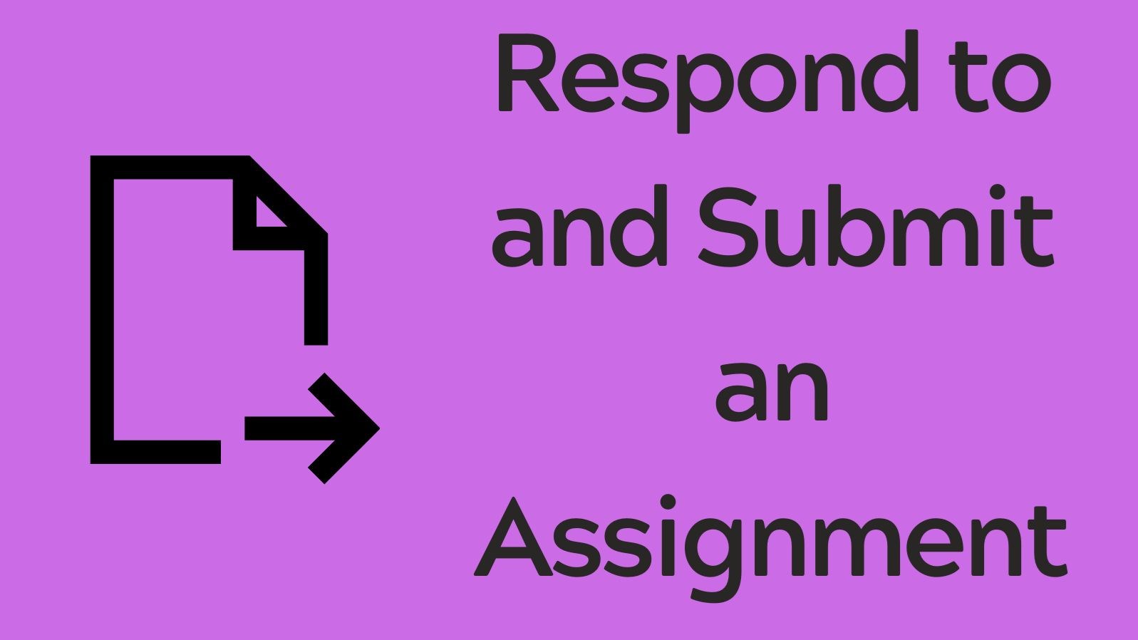 Submit an assignment